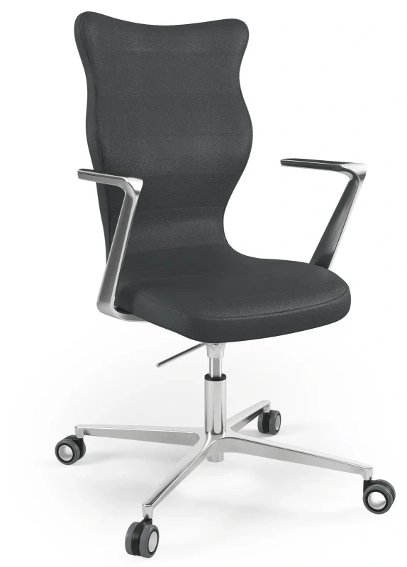 Krzesło biurowe obrotowe do biurka Kylie wzrost powyżej 188 cm aluminiowa podstawa kółka - Vega 17