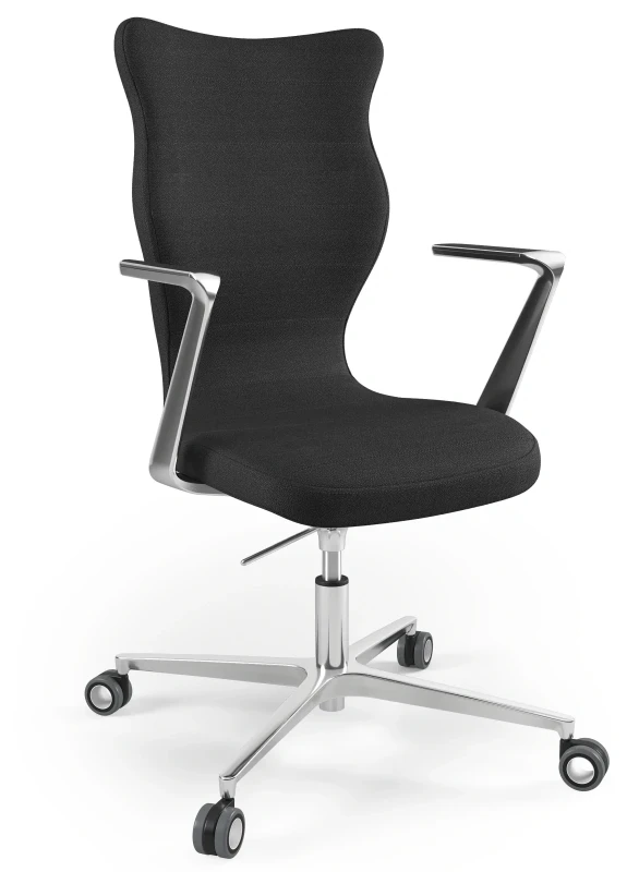 Krzesło biurowe obrotowe do biurka Kylie wzrost powyżej 188 cm aluminiowa podstawa kółka - Solar 1