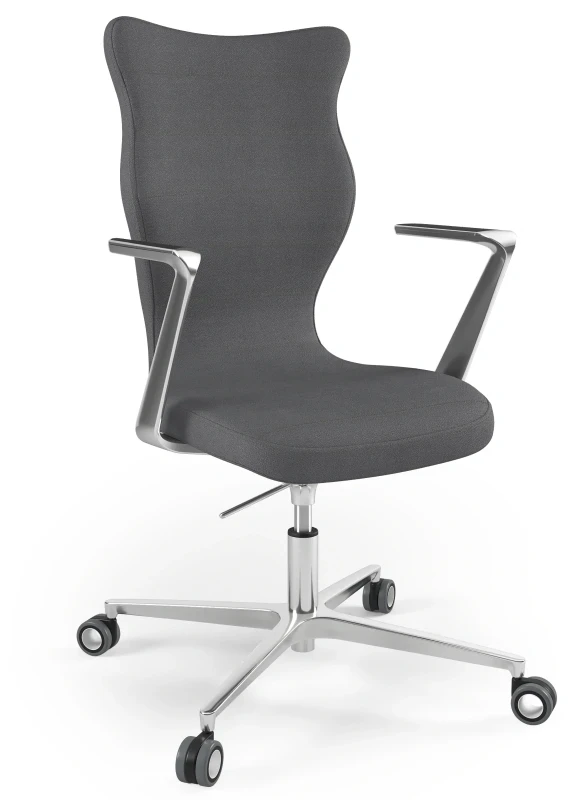 Krzesło biurowe obrotowe do biurka Kylie wzrost powyżej 188 cm aluminiowa podstawa kółka - Solar 33