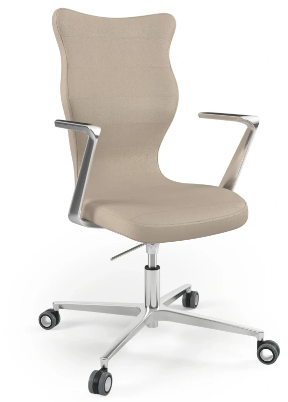 Krzesło biurowe obrotowe do biurka Kylie Plus wzrost powyżej 188 cm aluminiowa podstawa kółka - Vega 26