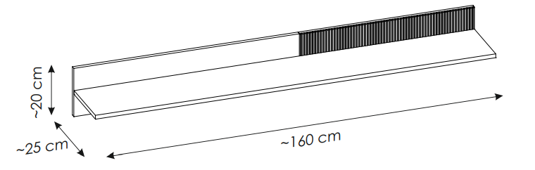 Meblościnka Catalina 4 elementy z oświetleniem LED