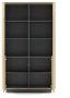 Regał Torro 2-drzwiowy na książki 113 cm dąb cremona/czarny