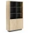 Regał Torro 2-drzwiowy na książki 113 cm dąb cremona/czarny