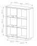 Komoda wysoka Torro 2-drzwiowa 113 cm dąb cremona/czarny