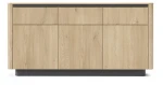Komoda Torro 3-drzwiowa z 3 szufladami 163 cm dąb cremona/czarny