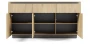 Komoda Torro 3-drzwiowa z 3 szufladami 163 cm dąb cremona/czarny