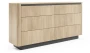 Komoda Torro z 6 szufladami 163 cm dąb cremona/czarny