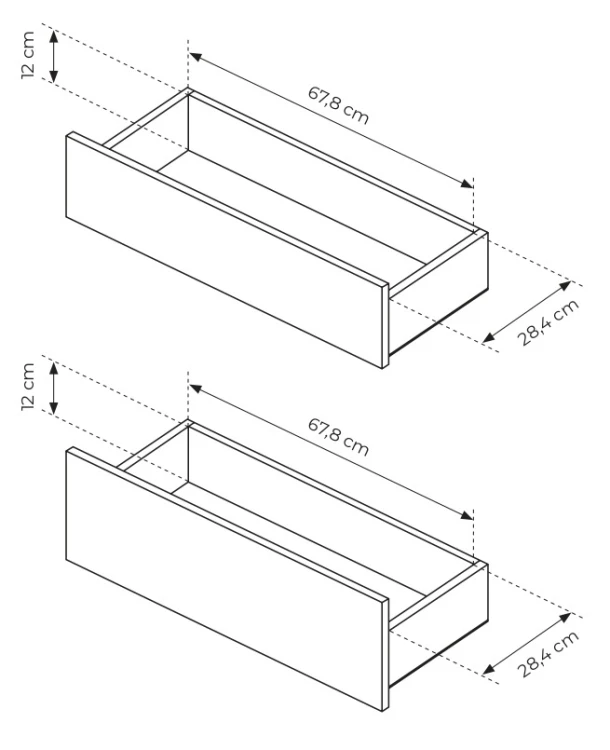 Komoda Torro z 6 szufladami 163 cm dąb cremona/czarny