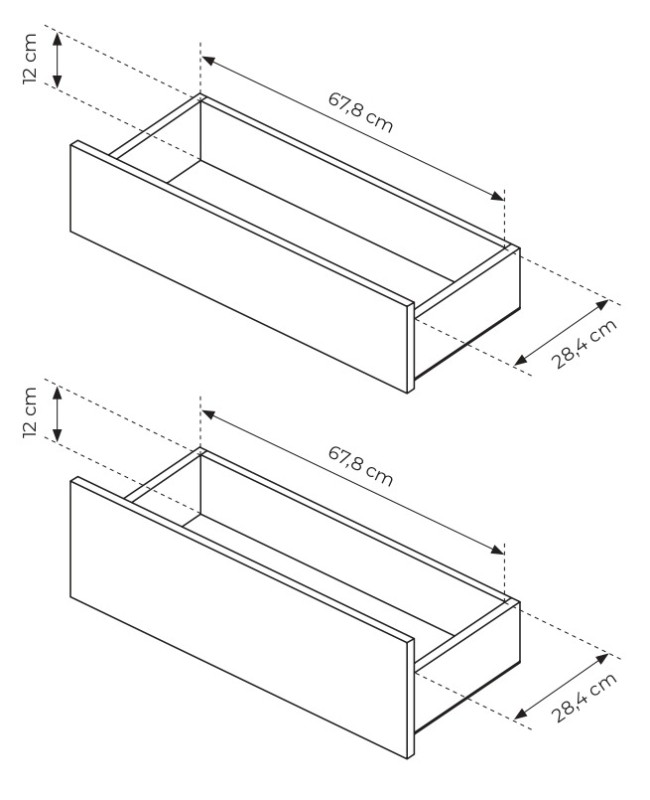Komoda Torro z 6 szufladami 163 cm dąb cremona/czarny