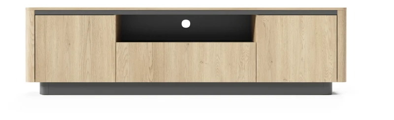 Szafka RTV Torro 3-drzwiowa stojąca 200 cm dąb cremona/czarny