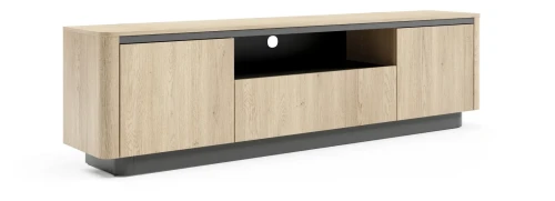 Szafka RTV Torro 3-drzwiowa stojąca 200 cm dąb cremona/czarny