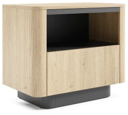 Stolik nocny Torro z szufladą 63 cm dąb cremona/czarny