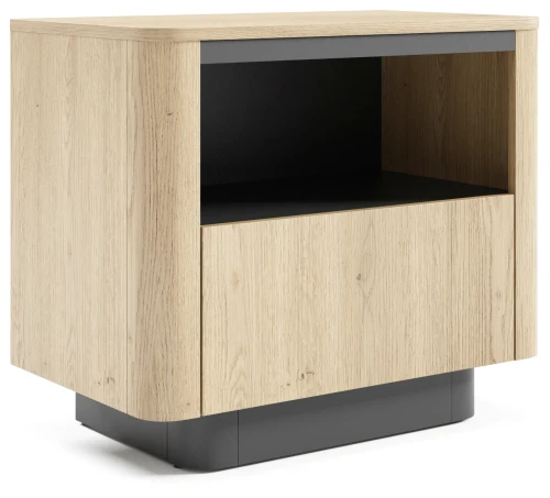 Stolik nocny Torro z szufladą 63 cm dąb cremona/czarny