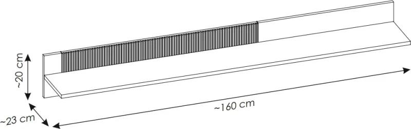 Meblościanka Aron 4 elementy do salonu - półka