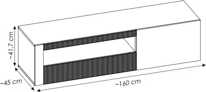 Meblościanka Aron 4 elementy - RTV