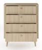 Komoda Viki 4 szuflady wąska na nóżkach 88 cm dąb barista