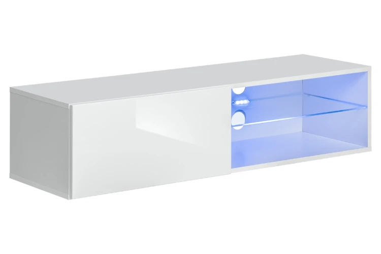 Szafka RTV Switch 4 z oświetleniem LED biały