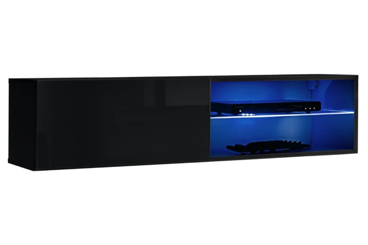 Szafka RTV Switch 4 z oświetleniem LED czarny