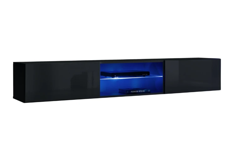 Szafka RTV Switch 3 z oświetleniem LED czarny