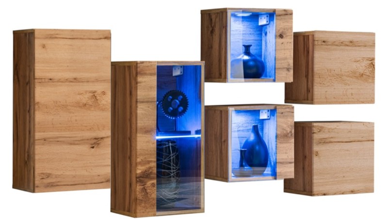 Meblościanka Switch SB IV - Wariant mebla: korpus; wotan, front: wotan