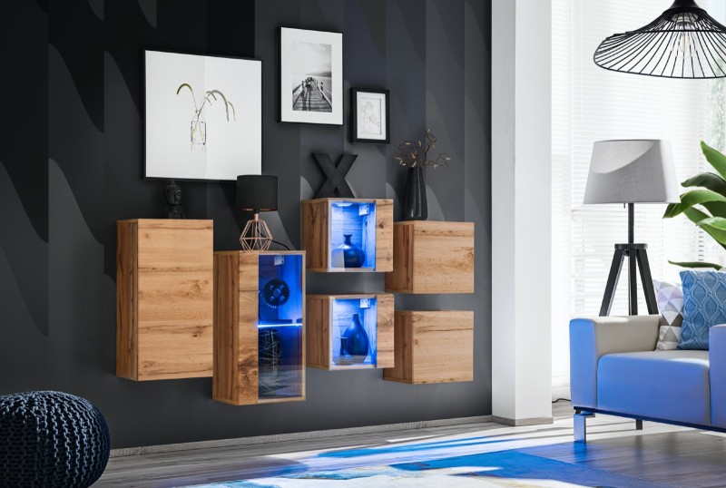 Meblościanka Switch SB IV - korpus: wotan, front: wotan