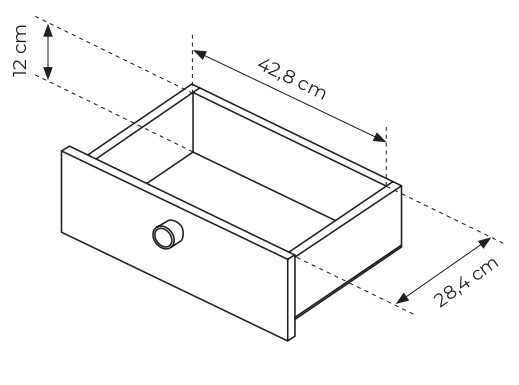 Stolik nocny Viki z 2 szufladami na drewnianych nóżkach 63 cm dąb barista