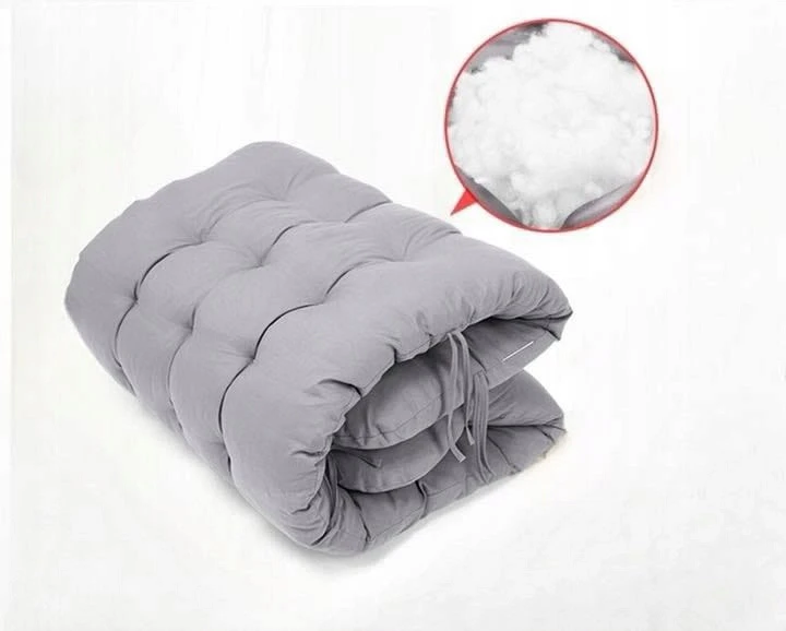 Leżak ogrodowy Libretto rozkładany plażowy z miękką poduszką szary na czarnym stelażu