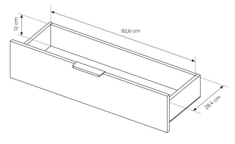 Komoda Lumi przeszklona z szufladami i oświetleniem LED 181 cm kaszmir