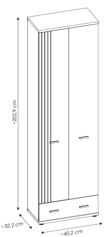 Garderoba Hugo VII do przedpokoju - szafa