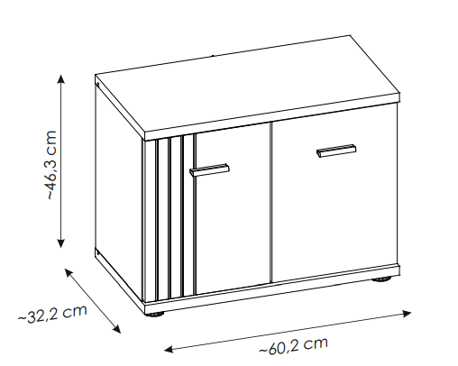 Garderoba Hugo VII do przedpokoju - siedzisko