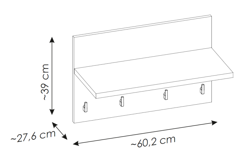 Garderoba Hugo VIII do przedpokoju - wieszak
