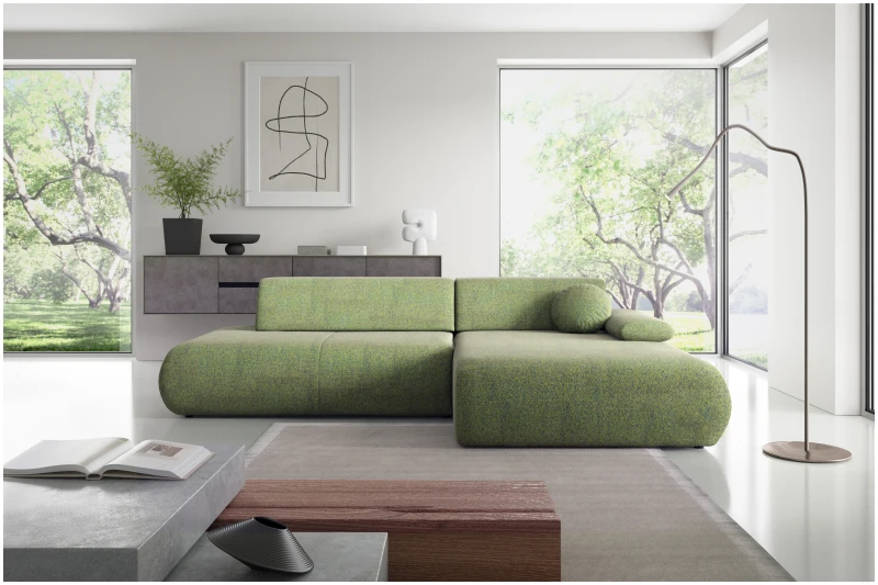 Narożnik rozkładany PUENTE 286 cm z funkcją spania i pojemnikiem na pościel - Puente 34