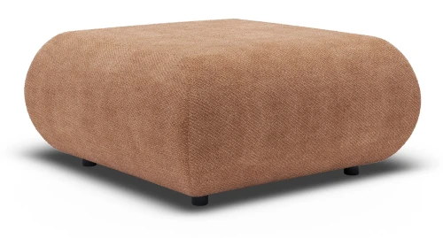 Pufa tapicerowana PUENTE 88 cm kwadratowa nowoczesna podnóżek do salonu