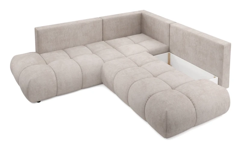 Narożnik rozkładany SOHO II 266 cm z funkcją spania i pojemnikiem na pościel - Flow 03