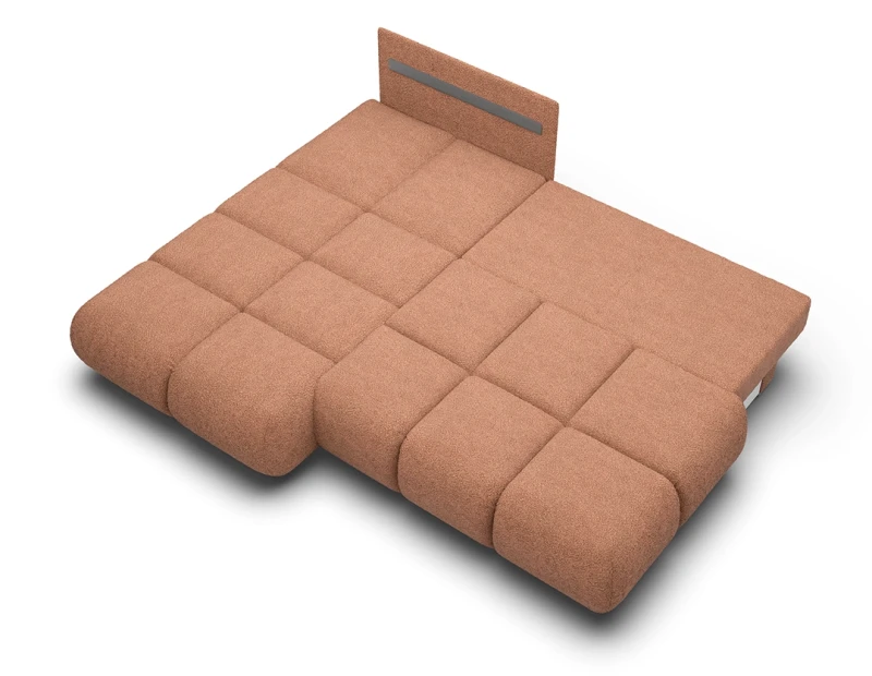 Narożnik rozkładany MILO 230 cm z funkcją spania i pojemnikiem na pościel - Now or never 54