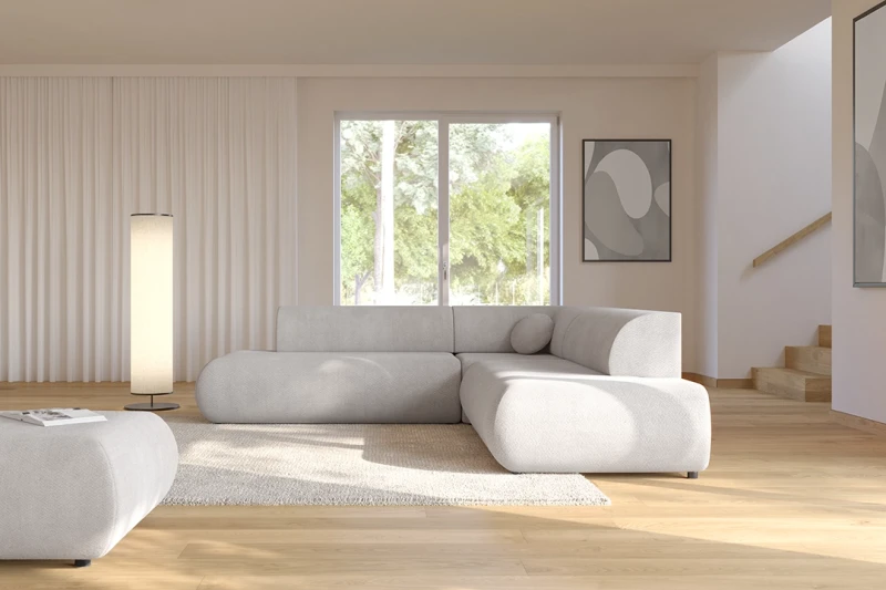 Narożnik rozkładany PUENTE II 265 cm z funkcją spania i pojemnikiem na pościel - Vinci 07