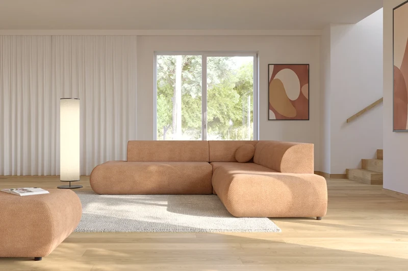 Narożnik rozkładany PUENTE II 265 cm z funkcją spania i pojemnikiem na pościel - Vinci 42