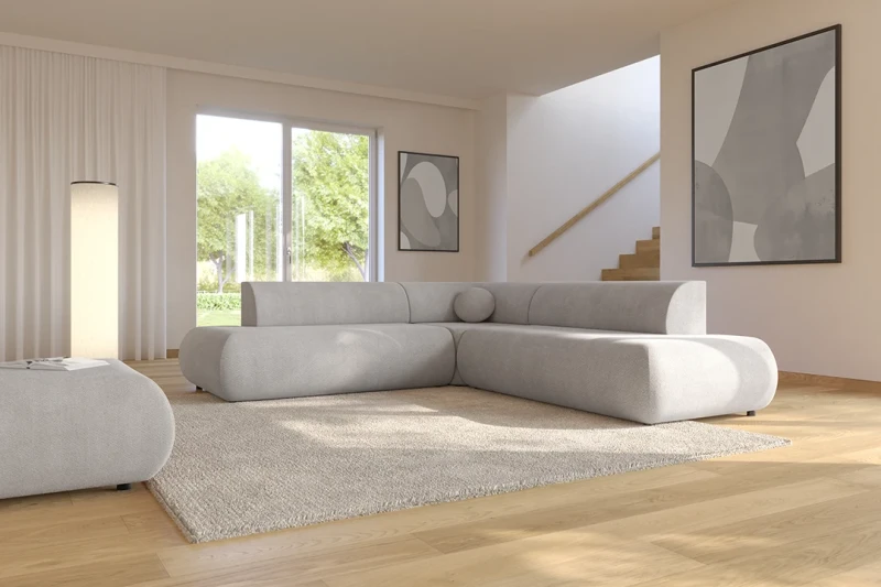 Narożnik rozkładany PUENTE II 265 cm z funkcją spania i pojemnikiem na pościel - Vinci 07