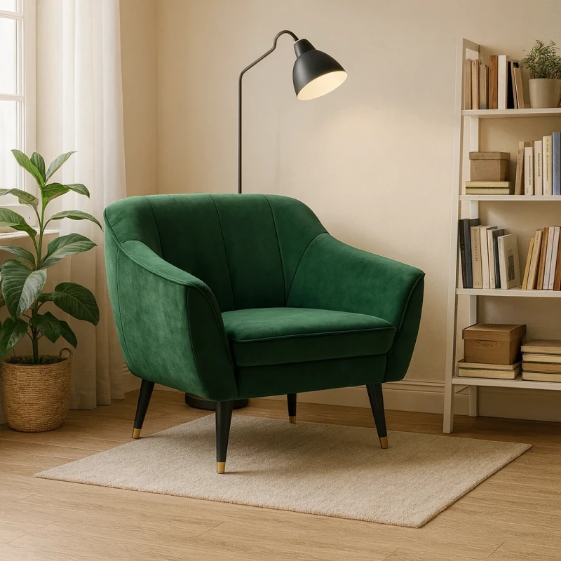 Fotel tapicerowany Grace w stylu skandynawskim