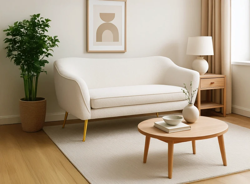 Sofa tapicerowana Bea II tkanina boucle baranek