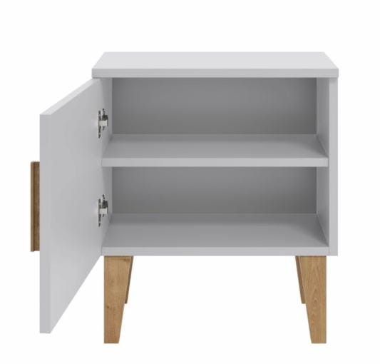 Szafka nocna z półką KUBI biała