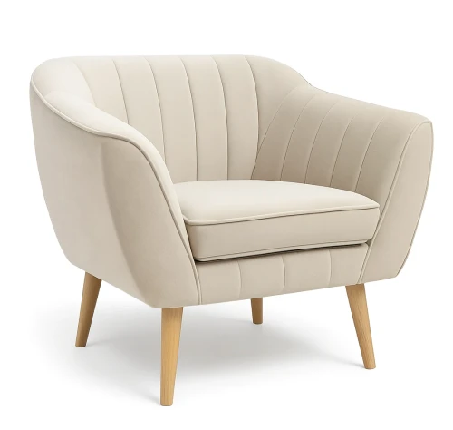 Fotel tapicerowany Delicante w stylu skandynawskim