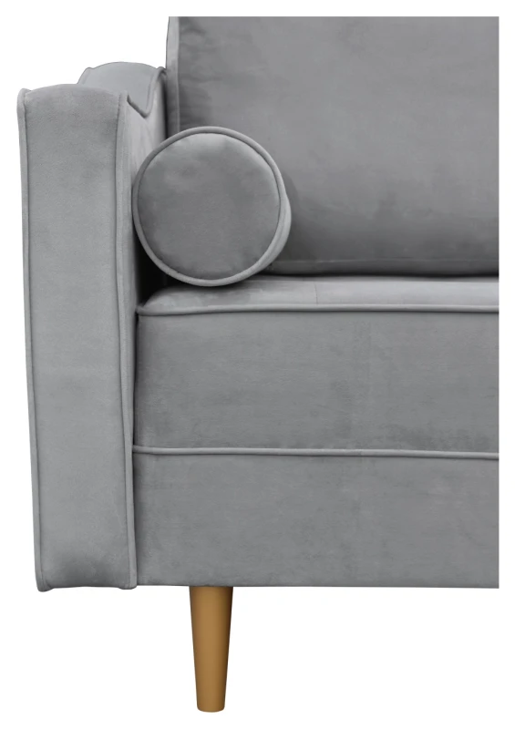 Sofa Zoja,  bluvel szary
