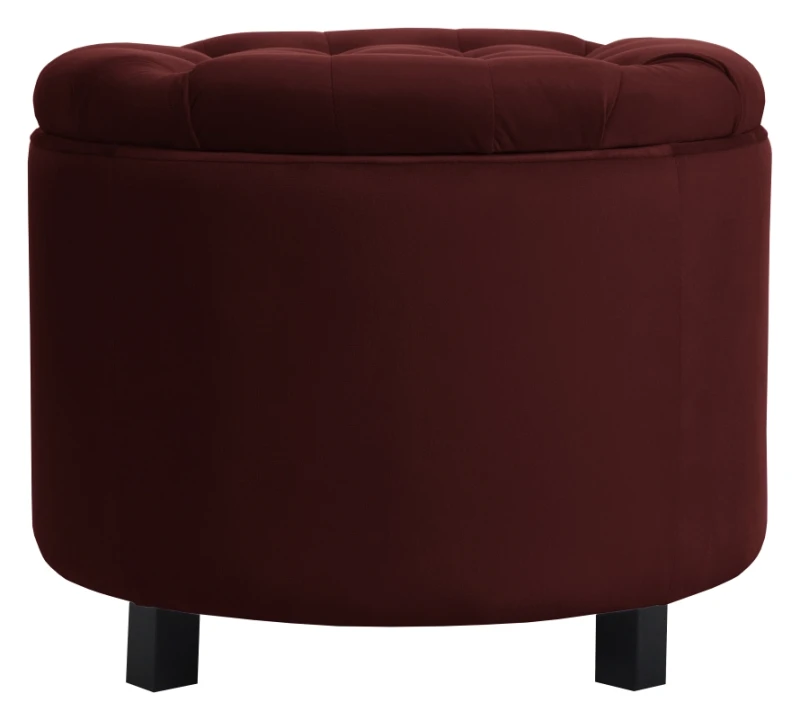 Pufa Solano, french velvet 663, 6 czarny