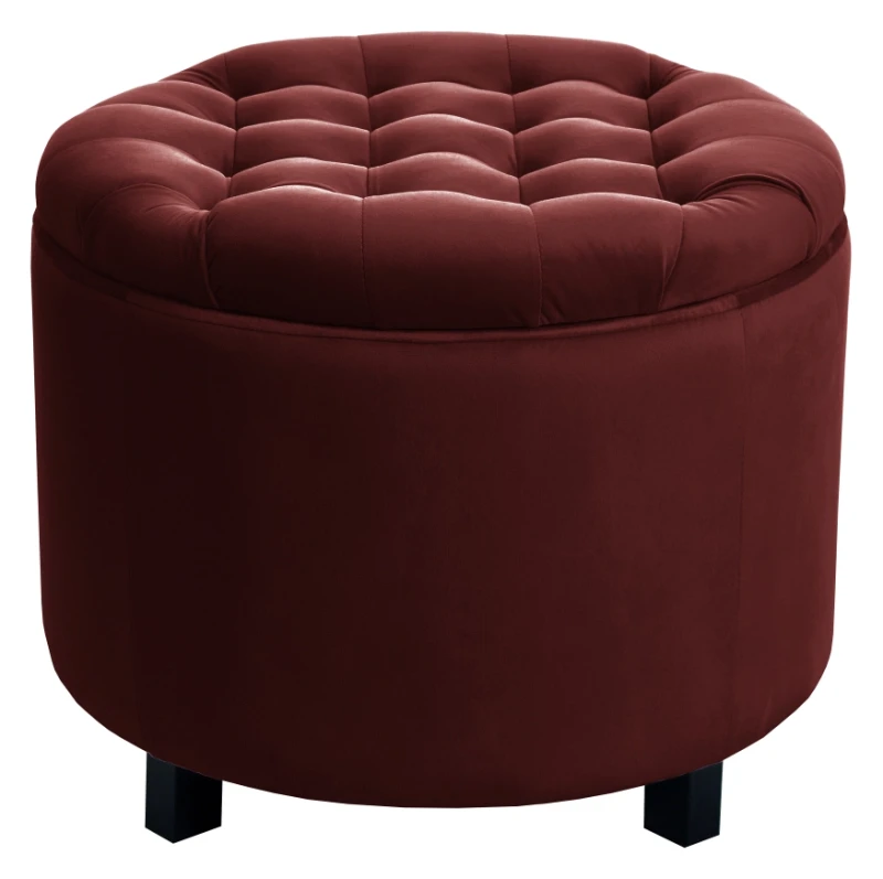 Pufa Solano, french velvet 663, 6 czarny