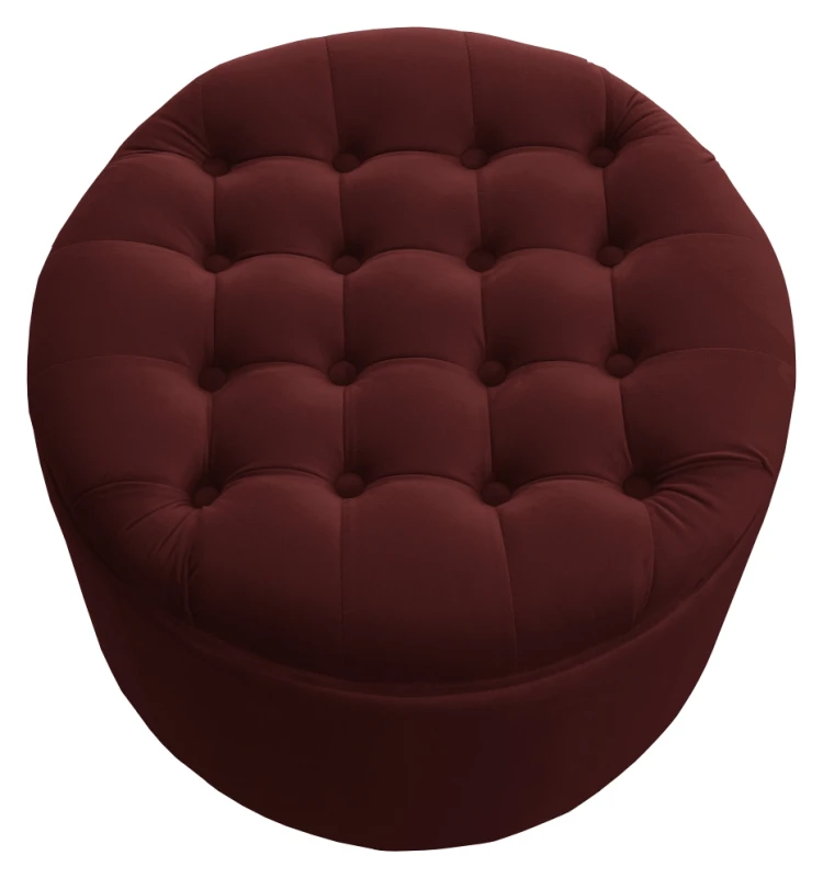 Pufa Solano, french velvet 663, 6 czarny