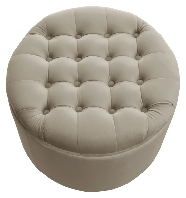 Pufa Solano, french velvet 676, 6 czarny