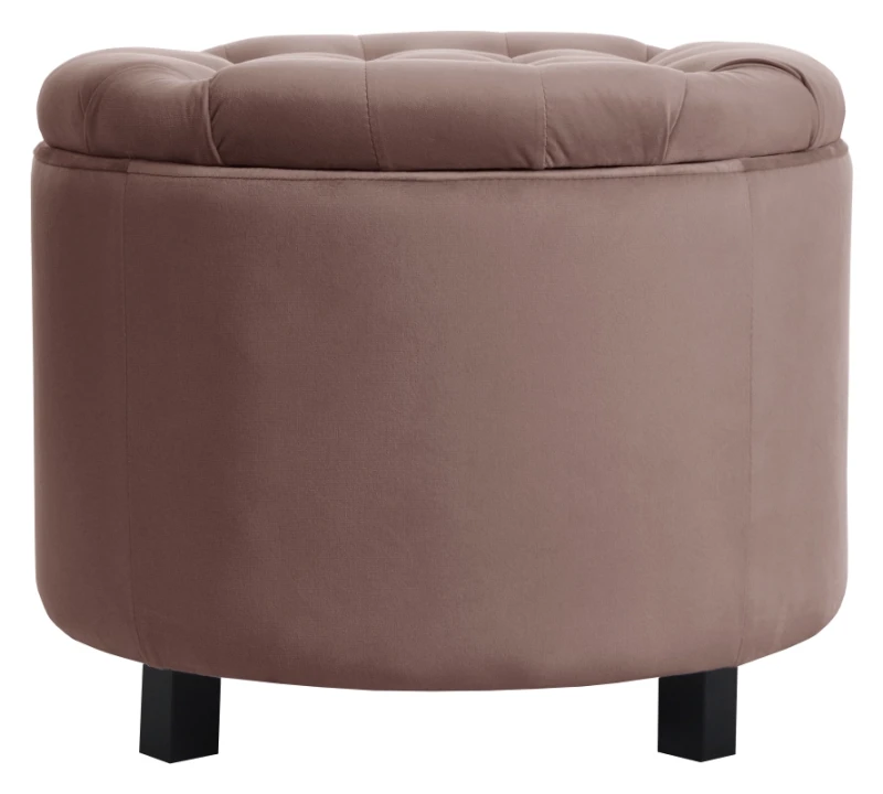 Pufa Solano, french velvet 682, 6 czarny