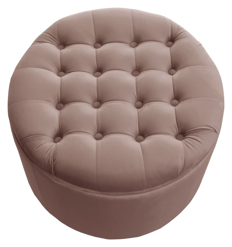 Pufa Solano, french velvet 682, 6 czarny