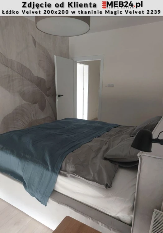 Łóżko Velvet z pojemnikiem 200x200 dwuosobowe tapicerowane - zdjęcie od klienta
